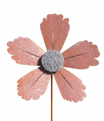 Flower 1 Garden Stake - Iron Leaf Studio