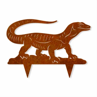 Goanna Corten steel Garden sculpture - Iron Leaf Studio