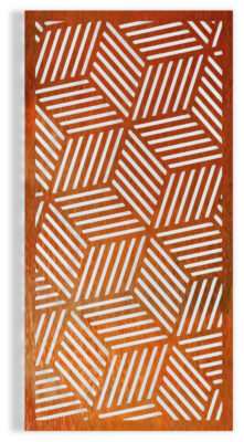 Abstract 3 Privacy Screen - handcrafted Australian metalwork by Iron Leaf Studio