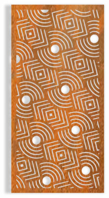 Abstract 4 Privacy Screen - handcrafted Australian metalwork by Iron Leaf Studio