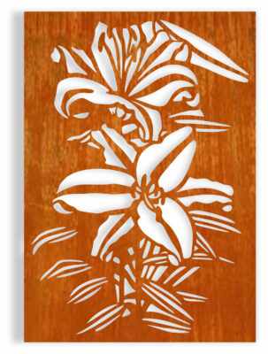 Floral 20 Privacy Screen - handcrafted Australian metalwork by Iron Leaf Studio