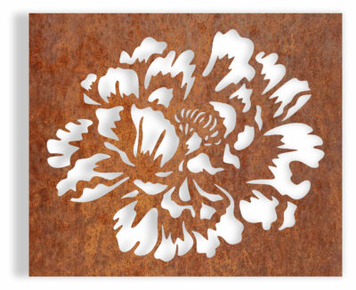 Floral 8 Privacy Screen - handcrafted Australian metalwork by Iron Leaf Studio