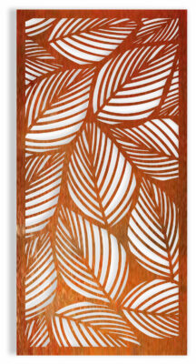 Leaf 5 Privacy Screen - handcrafted Australian metalwork by Iron Leaf Studio
