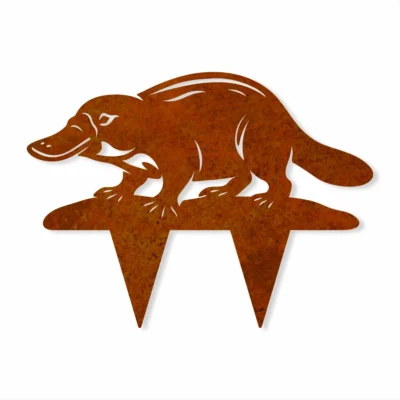 Platypus Corten Steel Garden Sculpture - Iron Leaf Studio
