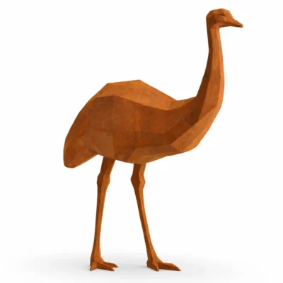 Polygon Emu Sculpture - Iron Leaf Studio