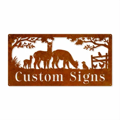 Custom Property Sign - Design 2 - Iron Leaf Studio