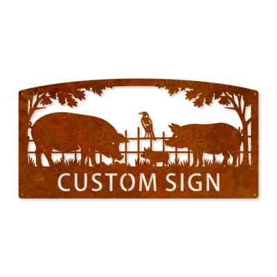 Custom Property Sign - Design 3 - Iron Leaf Studio
