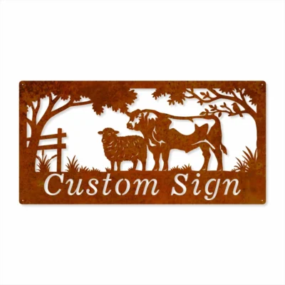 Custom Property Sign - Design 4 - Iron Leaf Studio