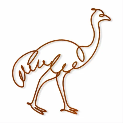 Emu metal Wall Art - Iron Leaf Studio