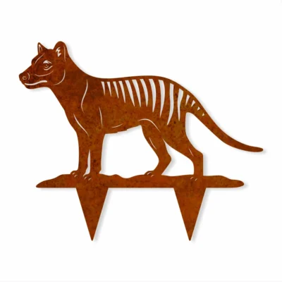 Tasmanian Tiger Corten steel Garden sculpture - Iron Leaf Studio