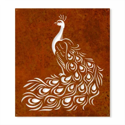 Peacock metal Wall Art - Iron Leaf Studio