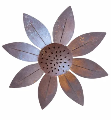 Sunflower Wall Sculpture - Iron Leaf Studio