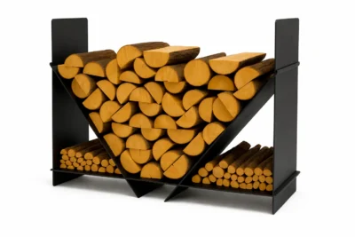 Large V-frame firewood Holder - Iron Leaf Studio