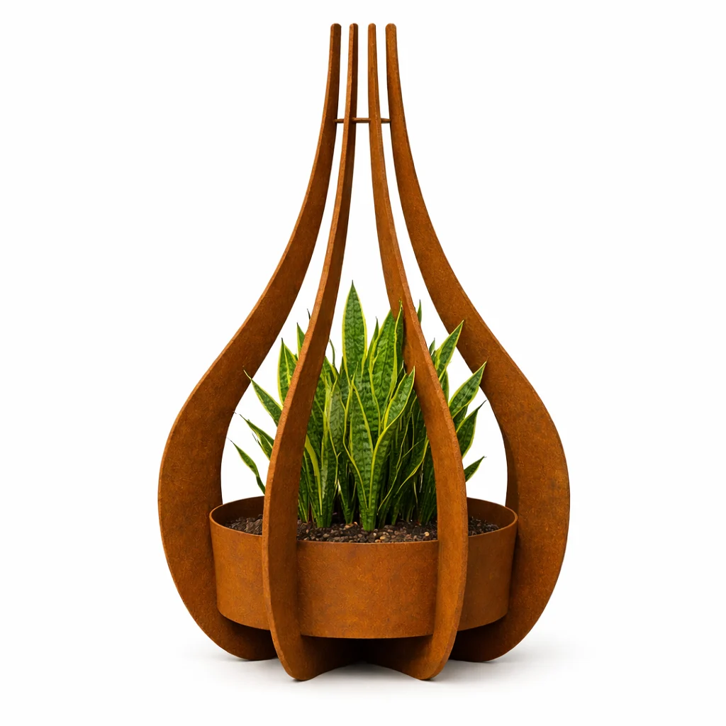 1. The Benefits of Corten Steel 2 Corten Steel Tear Drop Planter - Iron Leaf Studio